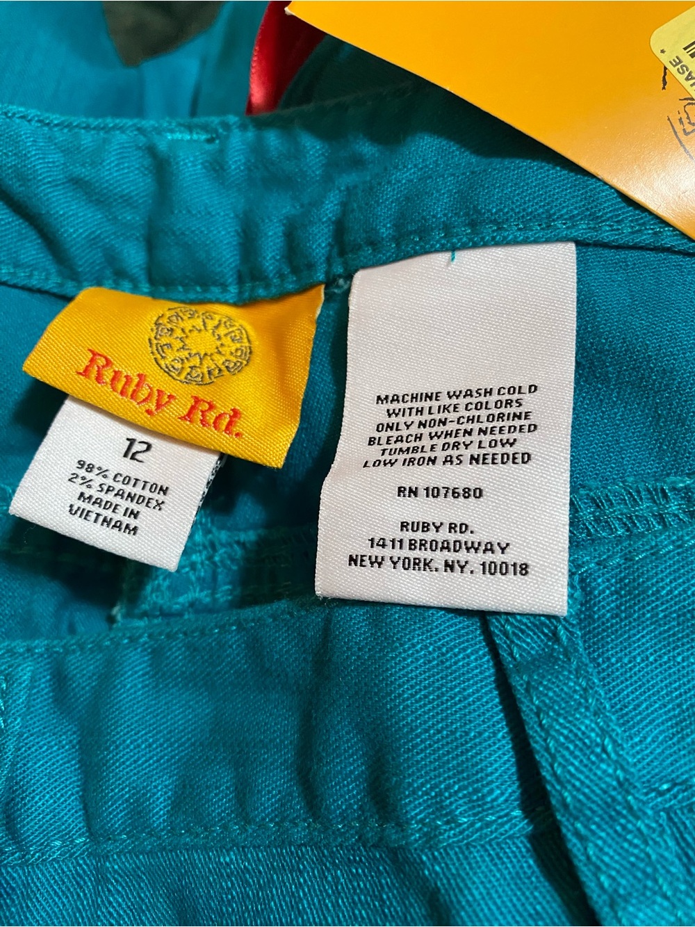 Ruby Rd. Teal Straight-Leg Pants - Picture 5 of 5